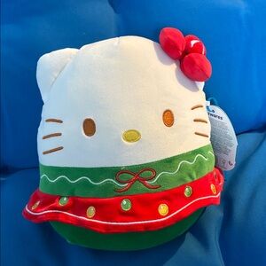 Original SquishMallows Hello Kitty Christmas Size 8 “ Inch 2024 Red Green NWTS